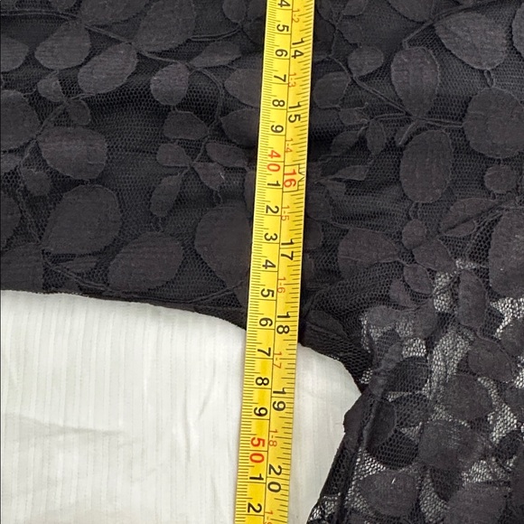 Garnet Hill Black Floral Lace Dress size 10 - Picture 10 of 12